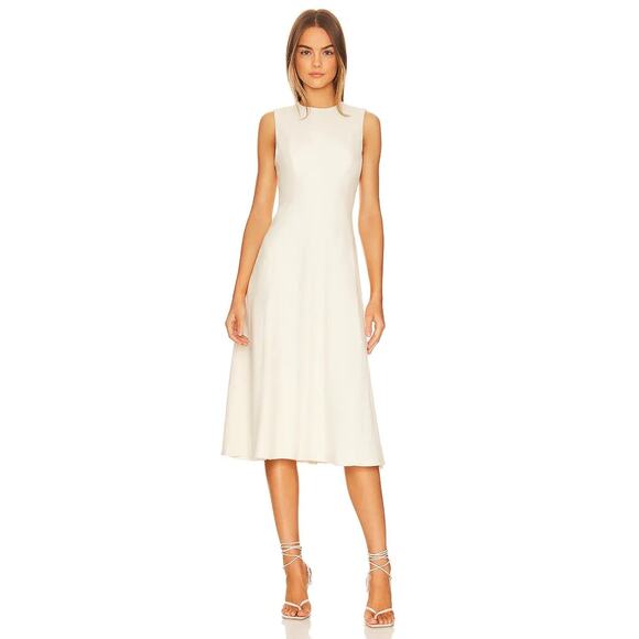 NWT Vince Sleeveless Paneled Crew Neck Midi Dress Size 4